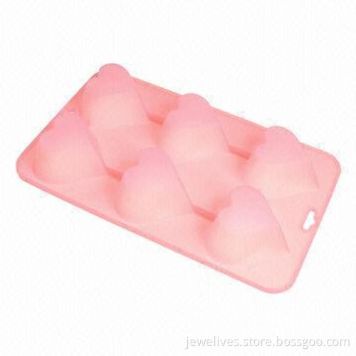 6-heart silicone candy molds